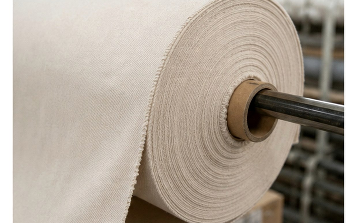 Drill grey cotton fabric