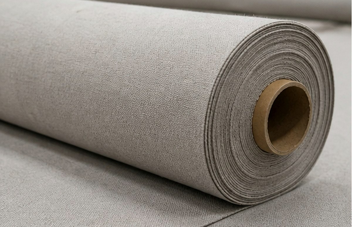 Organic Duck grey cotton fabric