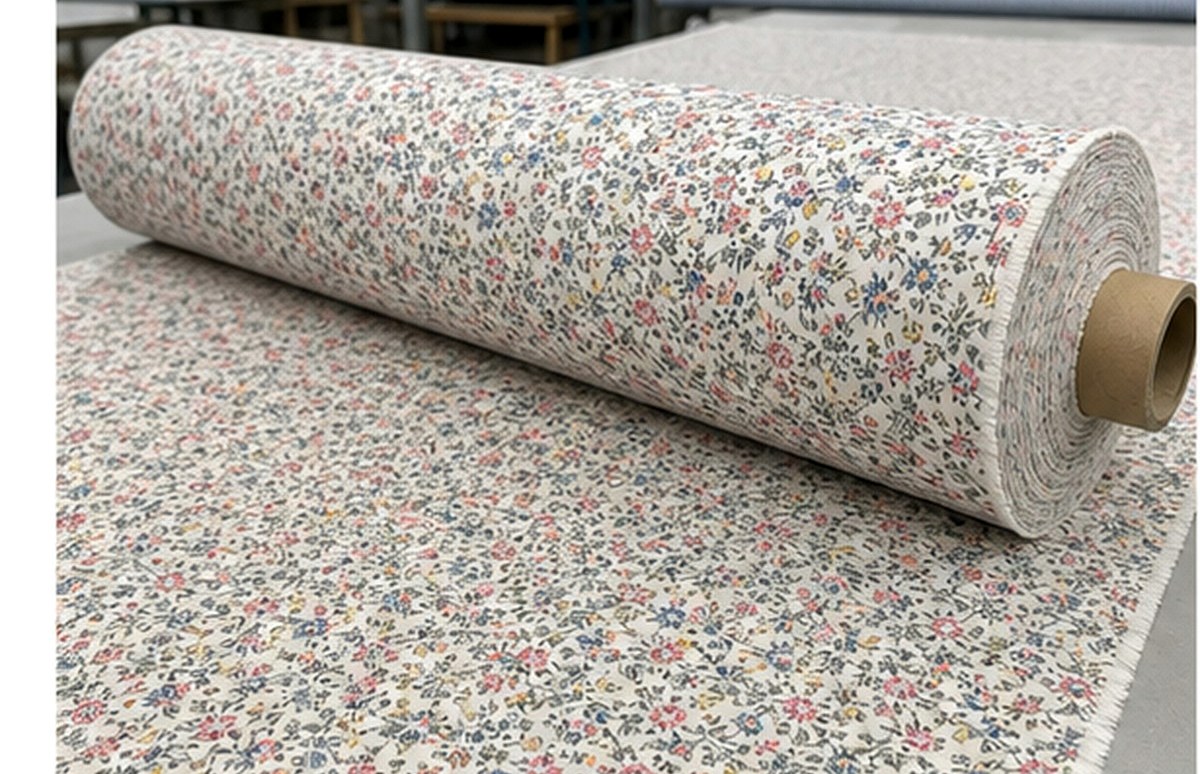 Poplin printed cotton fabric